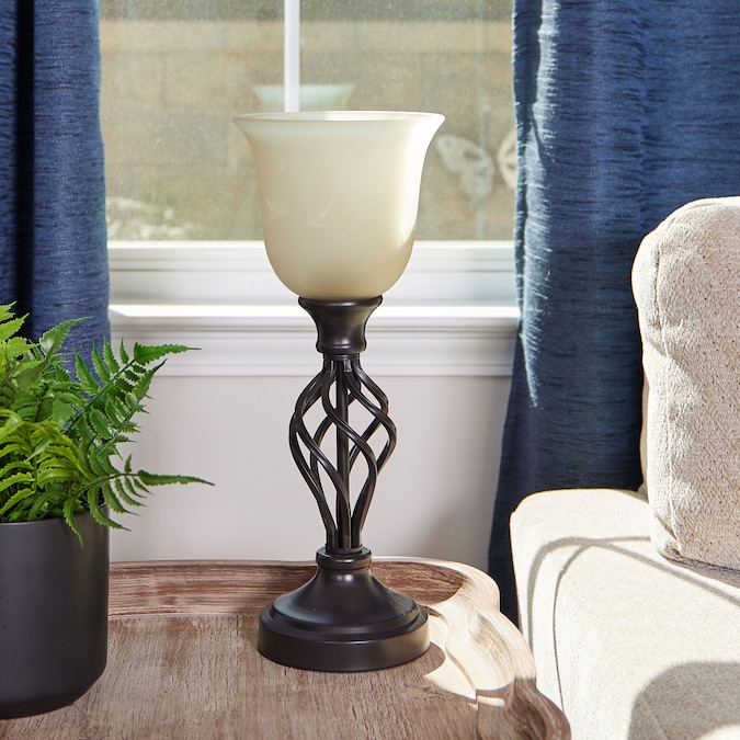 allen + roth Clairiby Transitional Medium Base (e-26) Lamp Set with Off-white Shades - Image 11