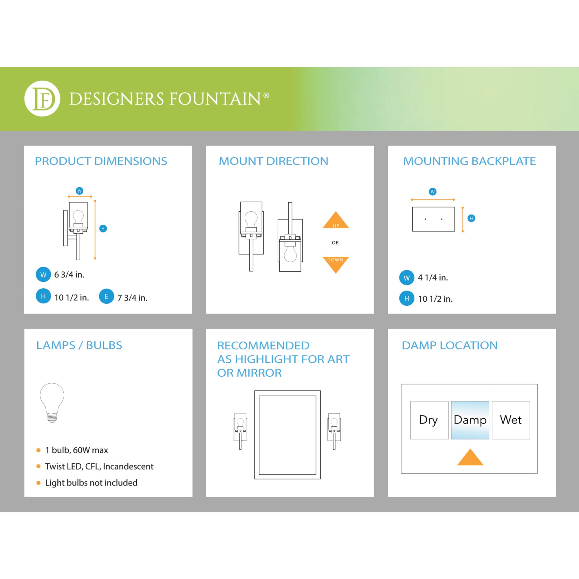 Cowen 6.75-in 1 -Light Brushed Gold Glam Vanity light - Image 5