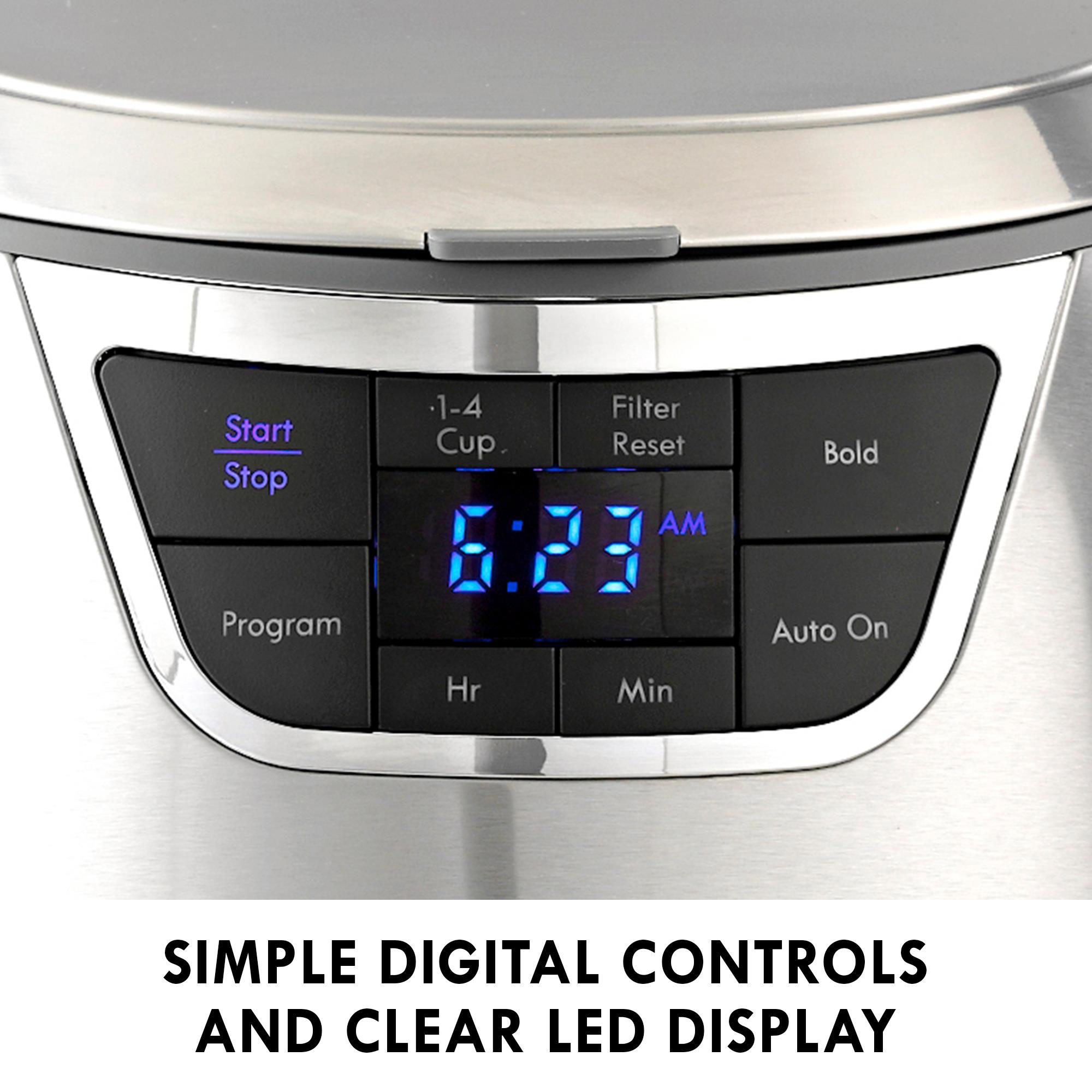 Elite Programmable, Aroma Control, Bold Brew 12 -Cup Programmable Commercial/Residential Drip coffee maker with Automatic Shut-Off ( Stainless Steel ) - Image 5