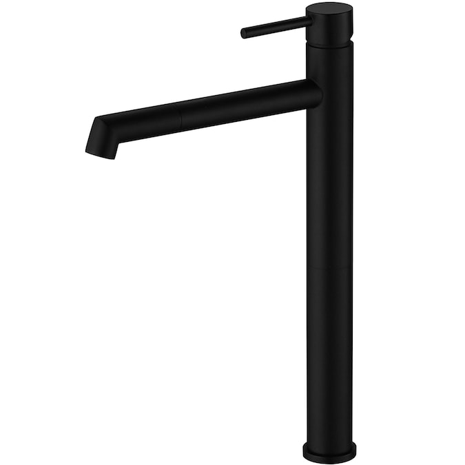 BWE Matte Black Vessel 1-Handle WaterSense Bathroom Sink Faucet