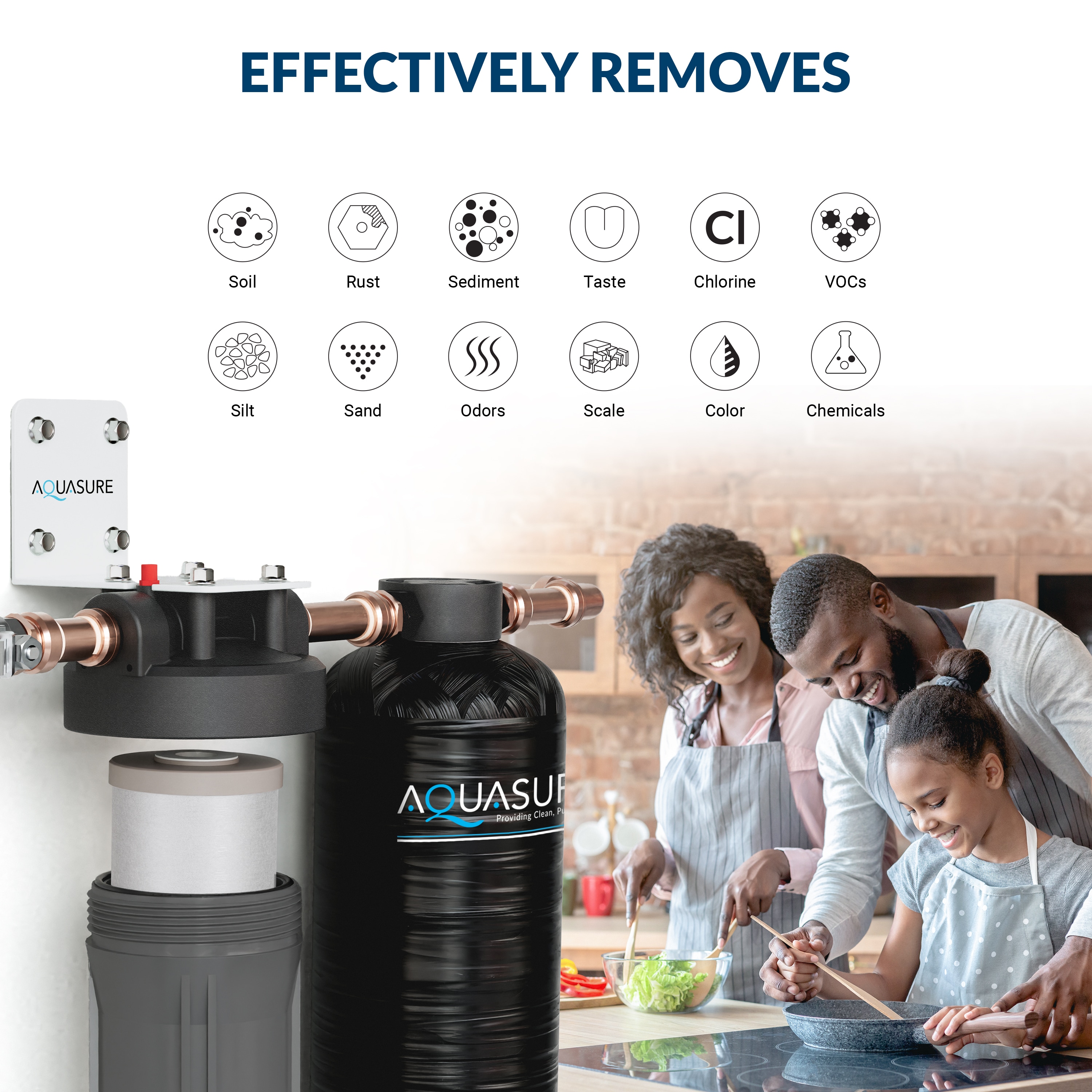 Serene Series Dual-stage 10-GPM Scale control media Hard water Whole House Water Filtration System - Image 4