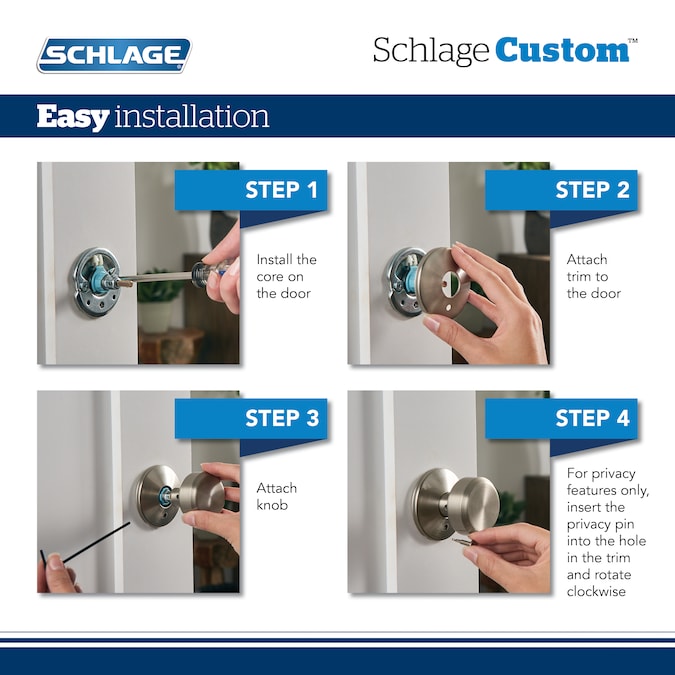 Schlage Custom Alexandria- Camelot Aged Bronze Interior Bed/Bath Hall/Closet Combined Door Knob - Image 5