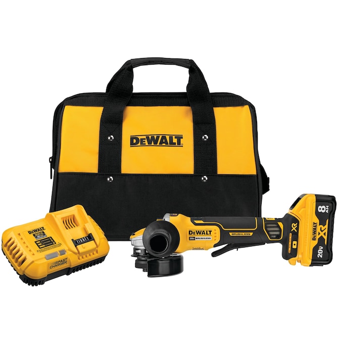DEWALT 5-in 20-volt Max Paddle Switch Brushless Cordless Angle Grinder (Charger Included and 1-Battery)