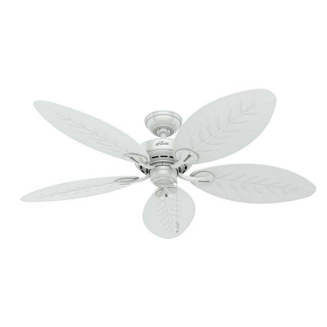 Hunter Bayview 54-in White Indoor/Outdoor Ceiling Fan (5-Blade)