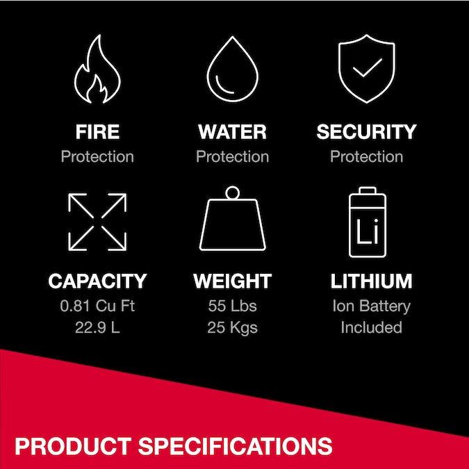 SentrySafe 0.8-cu ft Fireproof and Waterproof Home Safe with Electronic/Keypad Lock - Image 10