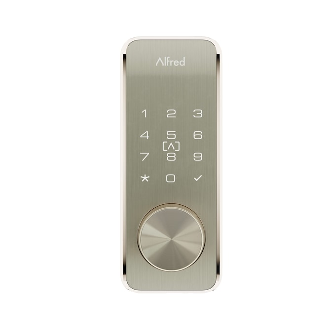 Alfred DB2S Satin Nickel Smart Lock Electronic Deadbolt with Wifi Bluetooth Touchscreen Keypad