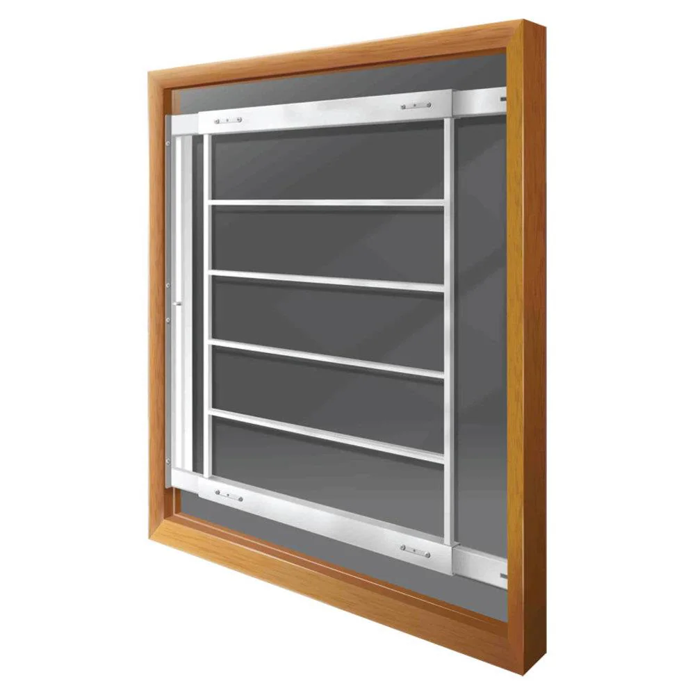 E 29-Inches x 31-Inches White Steel Adjustable Window Security Bar