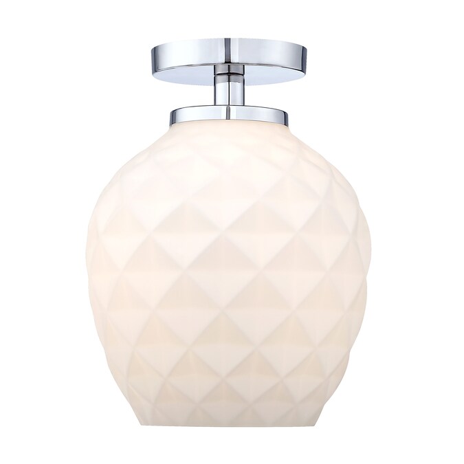 Designers Fountain Dita 1-Light 9-in Polished Nickel Led Semi mount light - Image 2