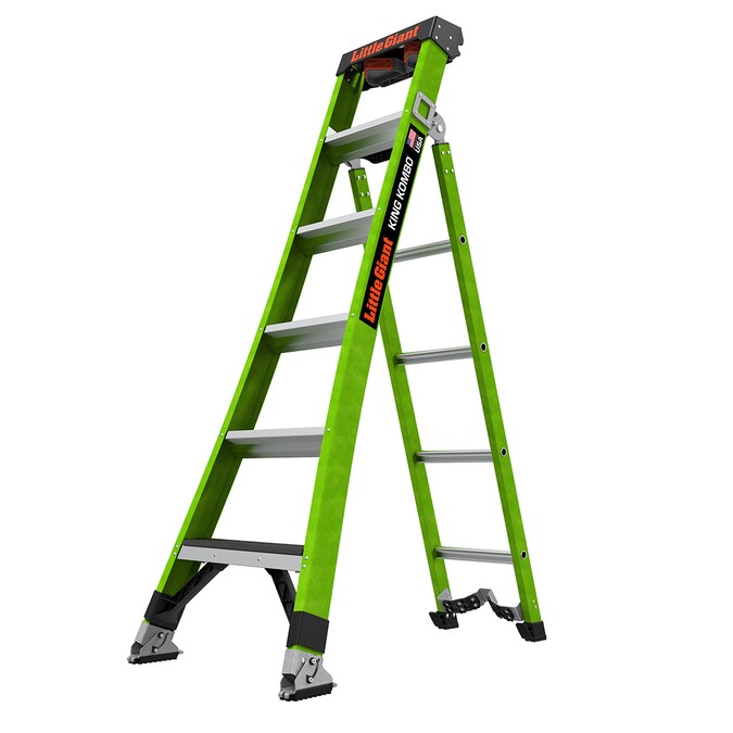 Little Giant Ladders King Kombo 2 13.1-ft Reach Type 1aa- 375-lb Load Capacity Multi-Position Ladder