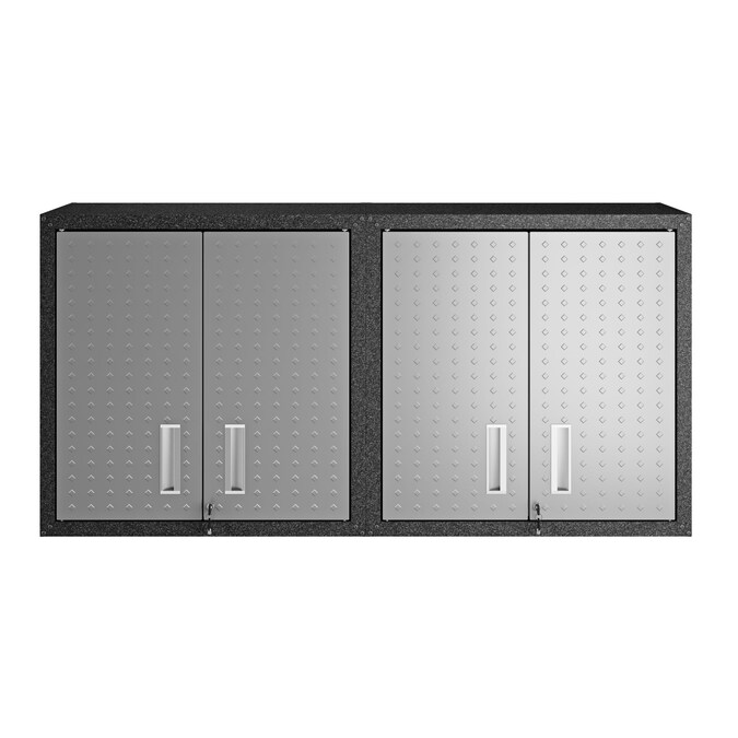 Manhattan Comfort Fortress 30-in W x 30.3-in H x 12.5-in D Wall-mounted Steel Garage Cabinet in Gray