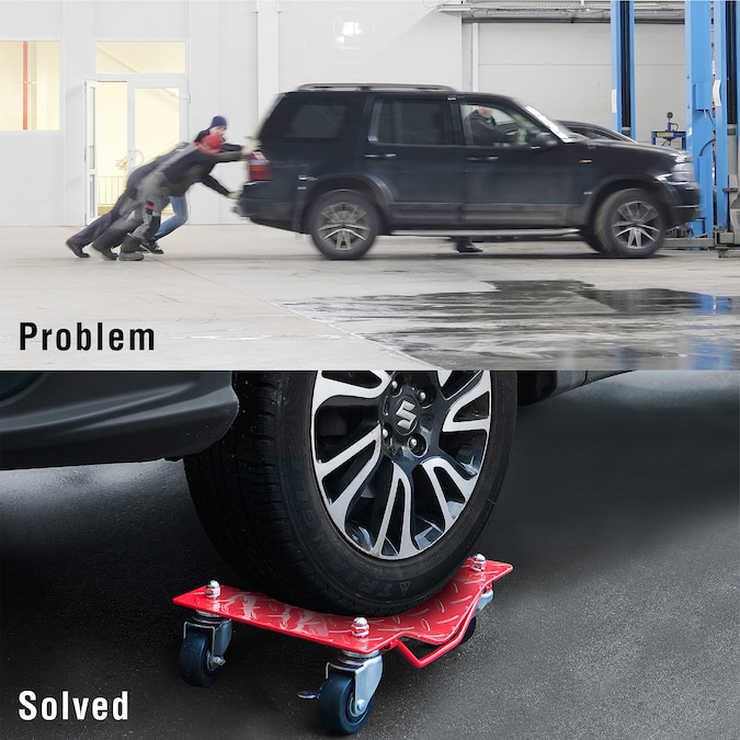 Fleming Supply Car Jack Tire Skates - 4-Piece Solid Steel Car Lift Dolly Set for Moving Cars, Trucks, Trailers, Motorcycles, and Boats (Red) - Image 7