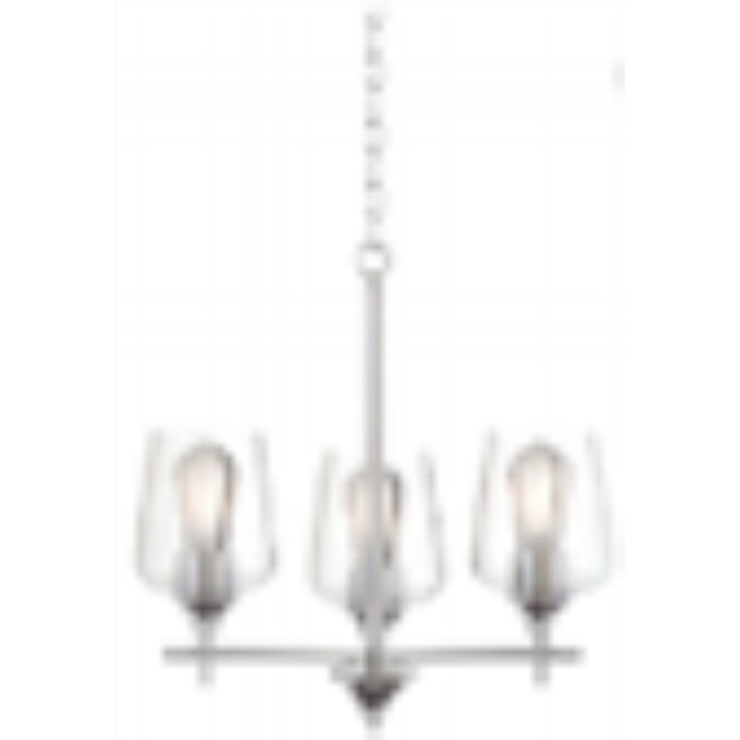 allen + roth Meredith 3-Light Brushed Nickel Modern/Contemporary Dry rated Chandelier