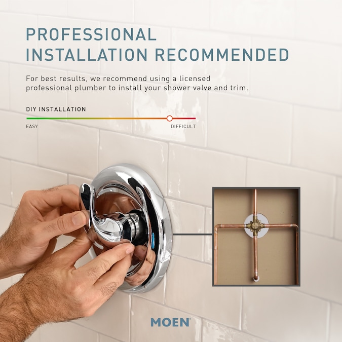 Moen Conway Spot Resist Brushed Nickel 1-handle Single Function Square Bathtub and Shower Faucet Valve Included - Image 3