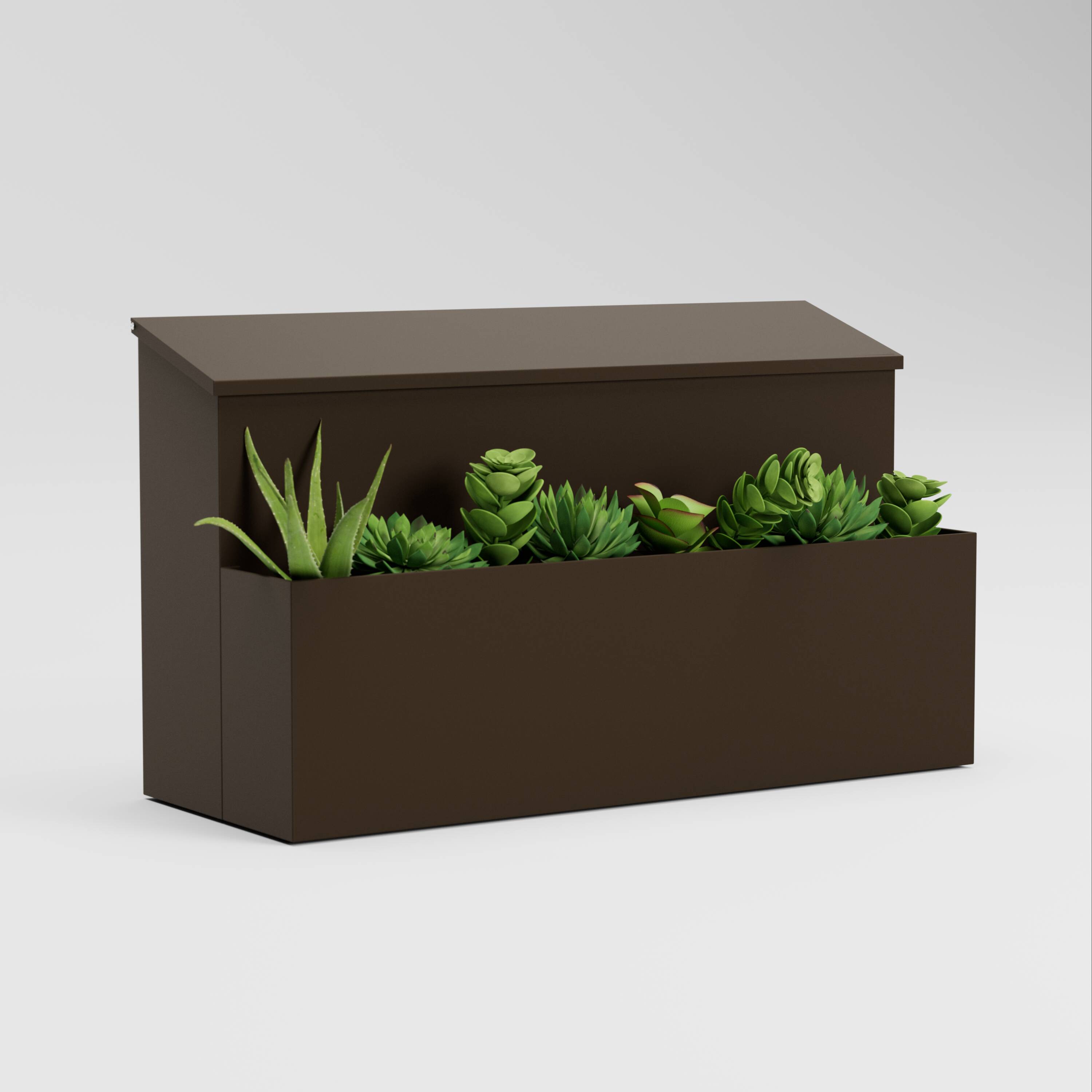 Wall-Mounted Mailboxes Metal Standard Mailbox Brown - Image 4