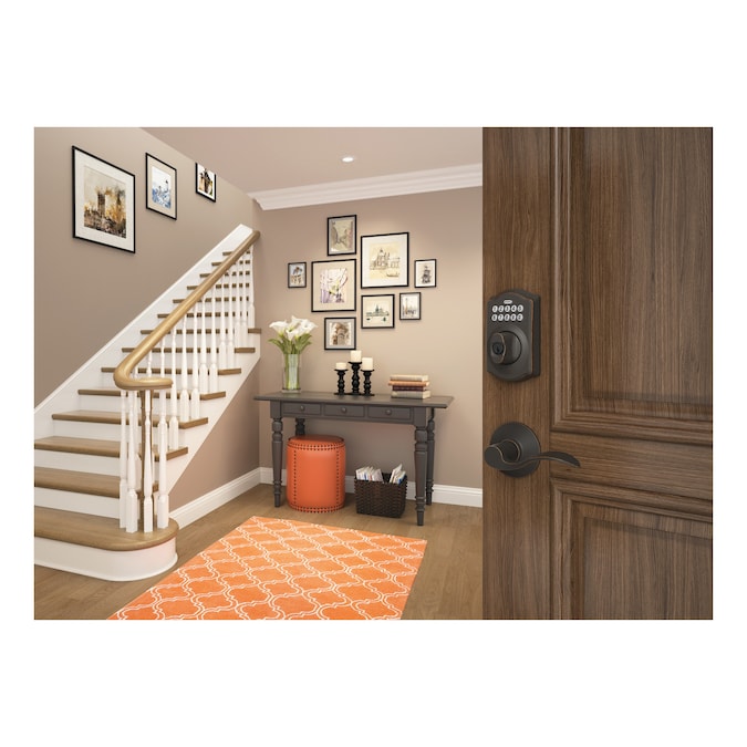 Schlage Camelot Aged Bronze Electronic Deadbolt with Keypad - Image 2