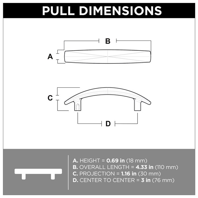 Brainerd Devereux 3-in (76Mm) Center to Center Satin Nickel Arch Bar Drawer Pulls (36-Pack) - Image 7