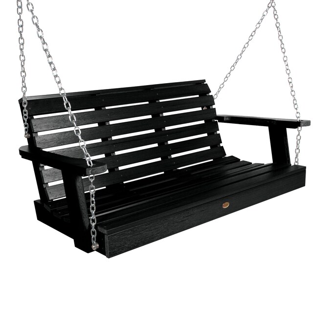 highwood The Weatherly 2-person Black Recycled Plastic Outdoor Swing