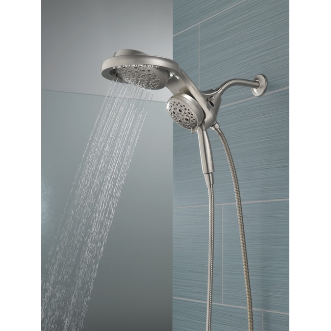 Delta HydroRain H2Okinetic Lumicoat Stainless 7.875-in Round Dual/Combo Rain Shower Head 2.5-GPM (9.5-LPM) - Image 18