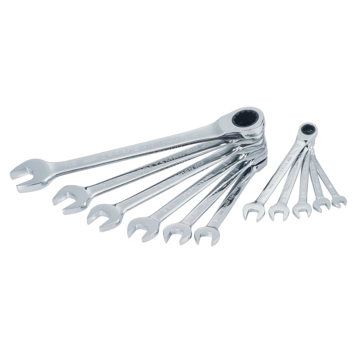 11 -Piece Set Standard (SAE) Ratchet Wrench - Image 7