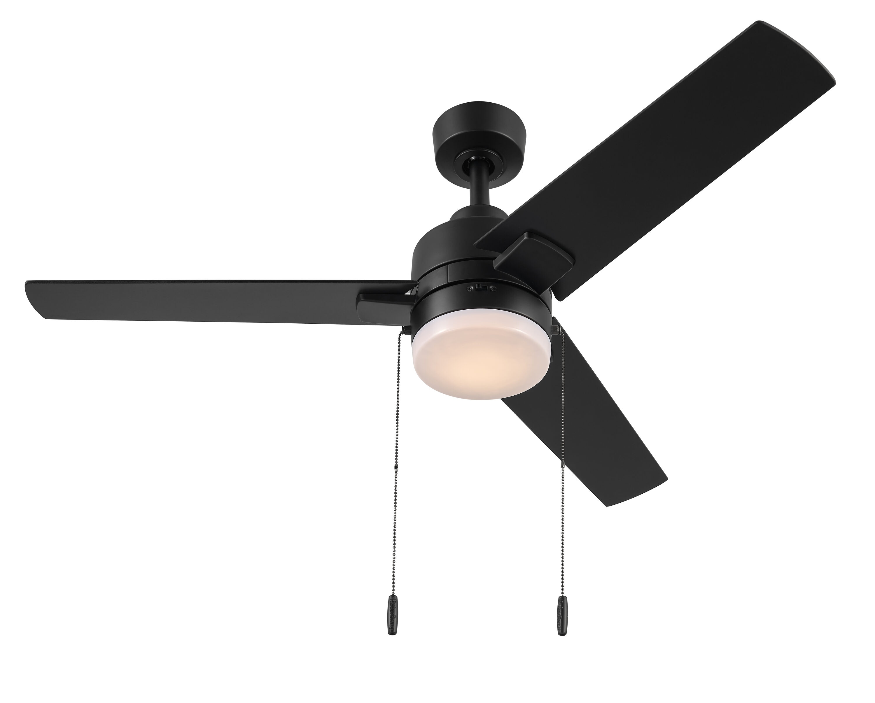Brinson 44-in Integrated LED Black with Black/Dark Gray Walnut Blades Ceiling Fan With Light ( 3 -Blade ) - Image 4