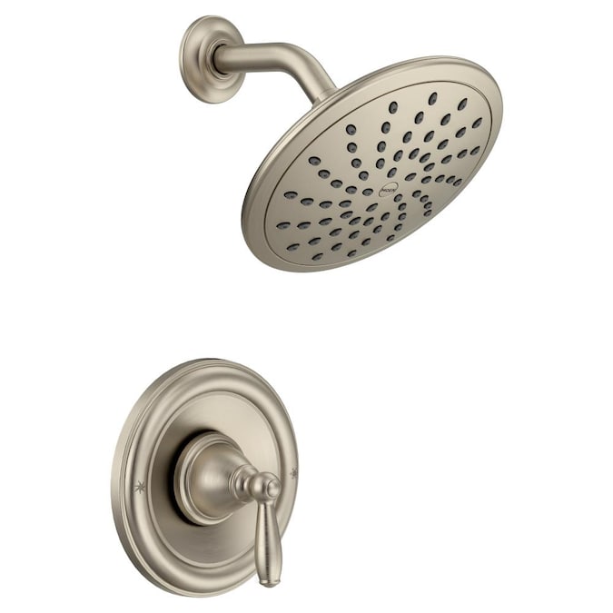 Moen Brantford Brushed Nickel 1-handle Single Function Round Shower Faucet (Valve Not Included)