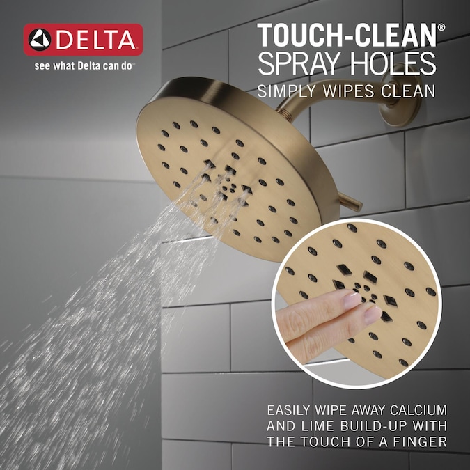 Delta Universal Showering Components Lumicoat Champagne Bronze 8-in Round Fixed Shower Head 1.75-GPM (6.6-LPM) - Image 7