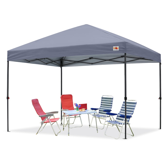 ABCCANOPY 10-ft x 10-ft Square Gray Pop-up Canopy
