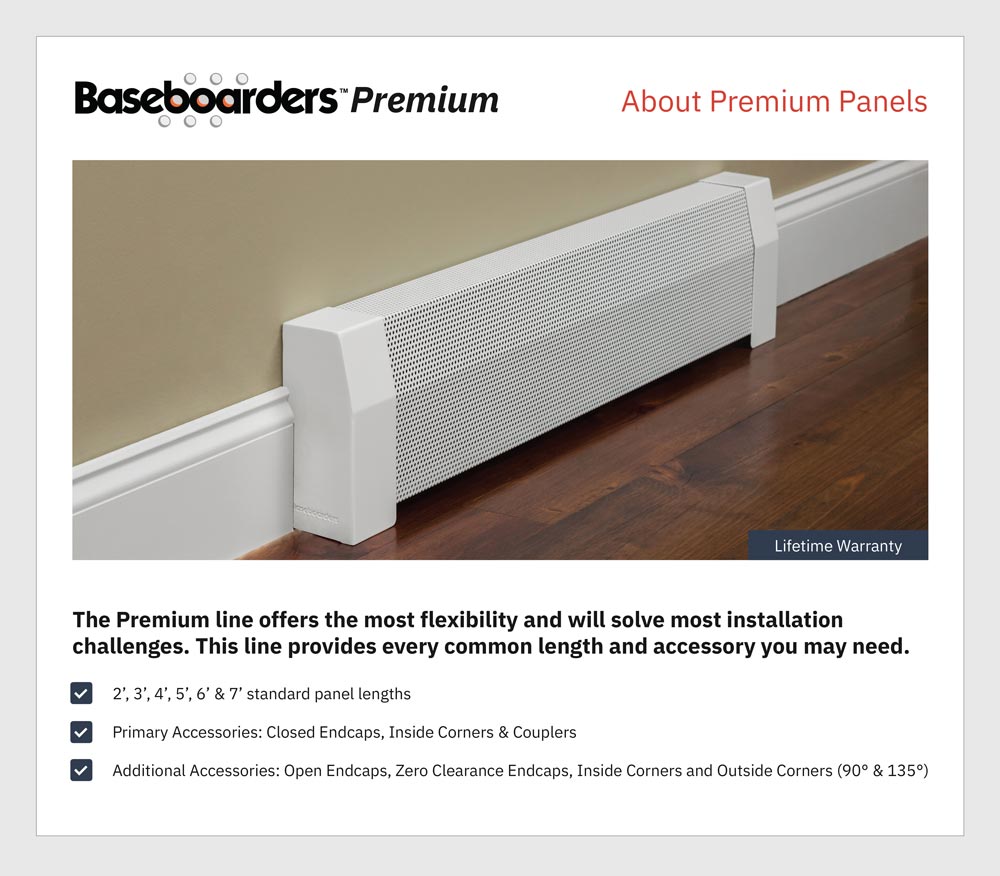 Premium 3-ft Hydronic Slip-on Baseboard Heater Cover - Image 3
