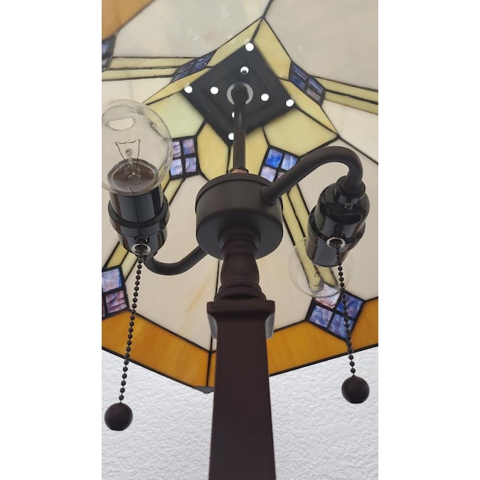 Amora Lighting 21-in Multi Table Lamp with Glass Shade - Image 9