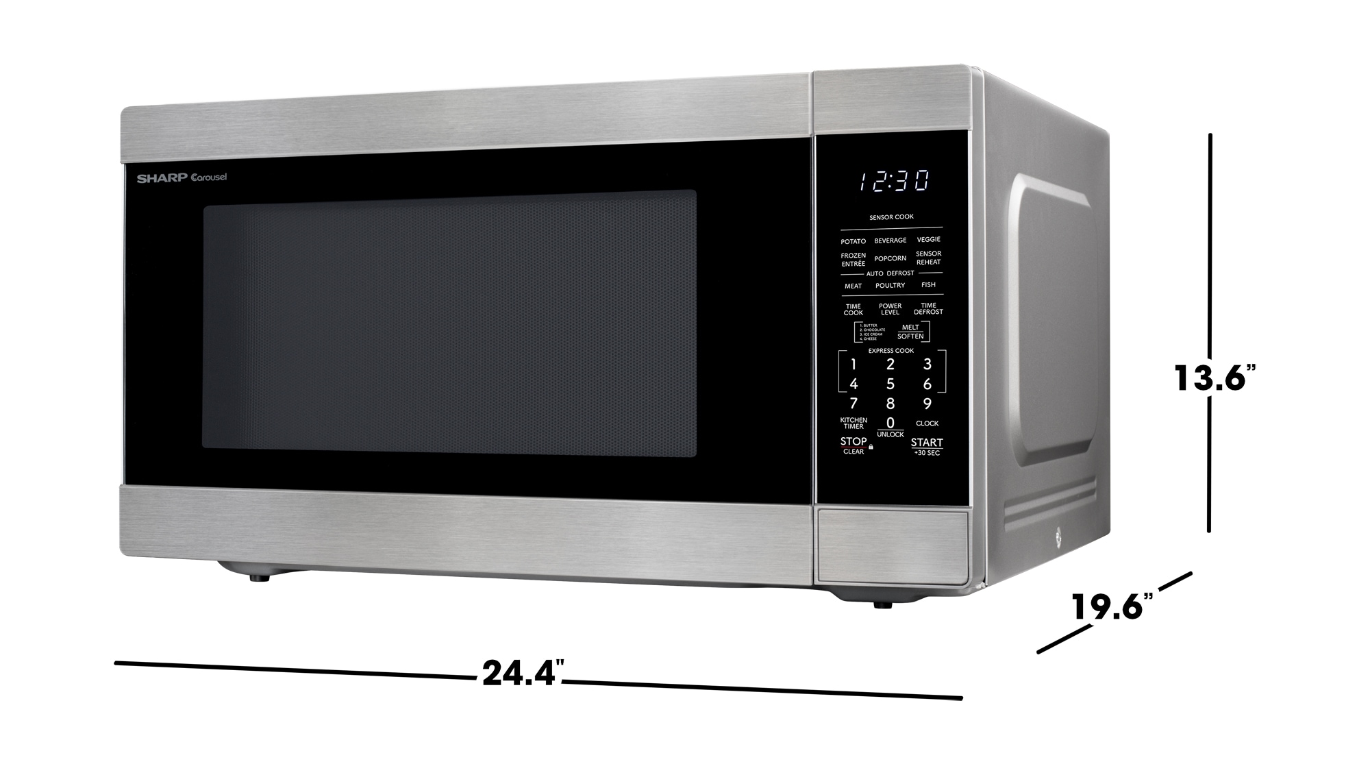 2.2-cu ft Large (Greater than 1.5-cu ft) 1200 -Watt Sensor Cooking Controls Countertop Microwave ( Stainless Steel ) - Image 12