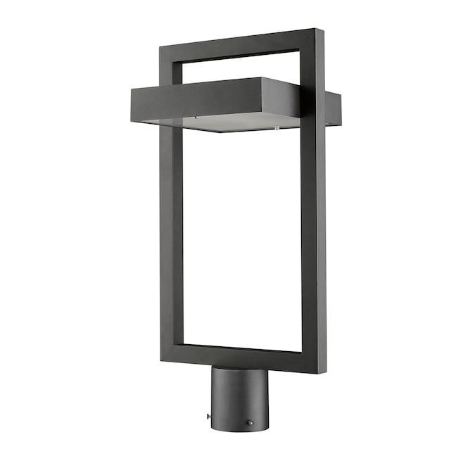 Z-Lite Luttrel 21.63-in Black Modern/Contemporary Outdoor Light Post Lantern - Image 6