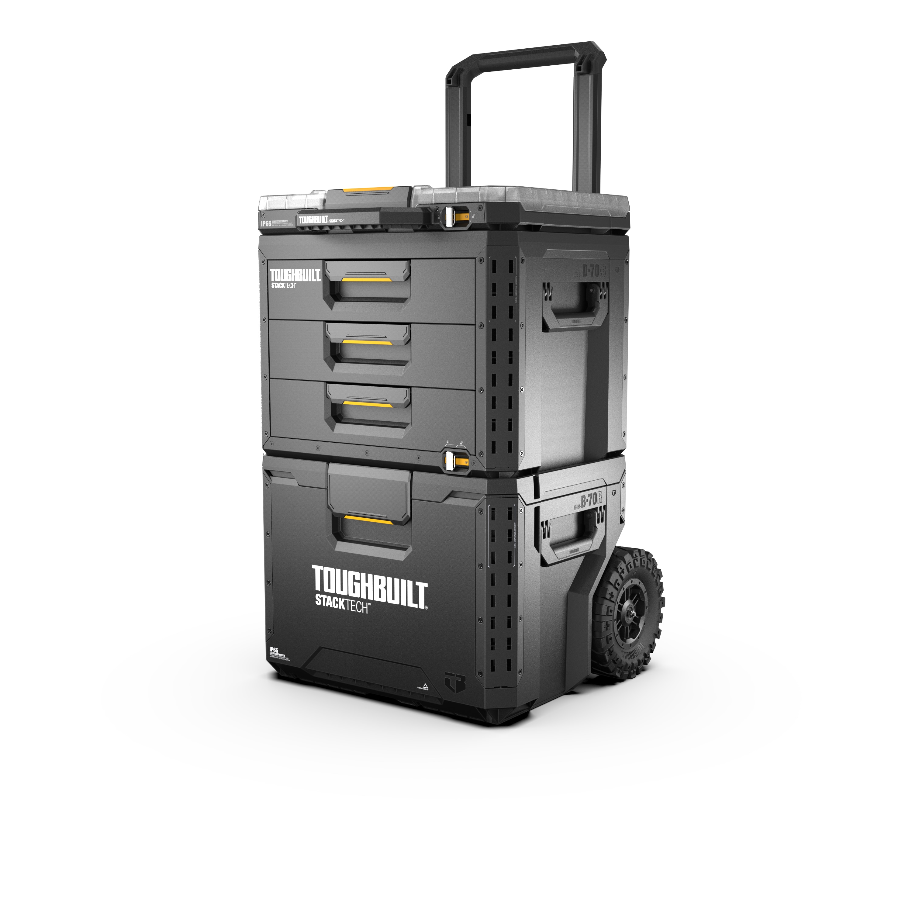 STACKTECH 22.3-in W x 32.75-in H x 19.7-in D 3 -Drawer Black Plastic/Metal Rolling Tool Box