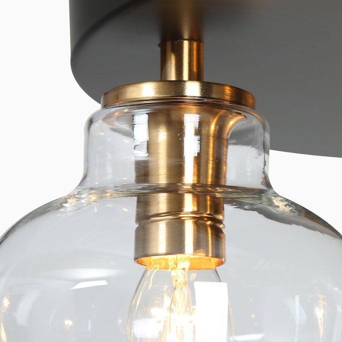 ZEVNI Yuba 3-Light Matte Black LED Semi Flush Mount Light - Image 9