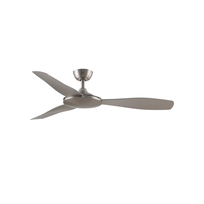 Fanimation GlideAire 52-in Brushed Nickel Indoor/Outdoor Smart Propeller Ceiling Fan and Remote (3-Blade)