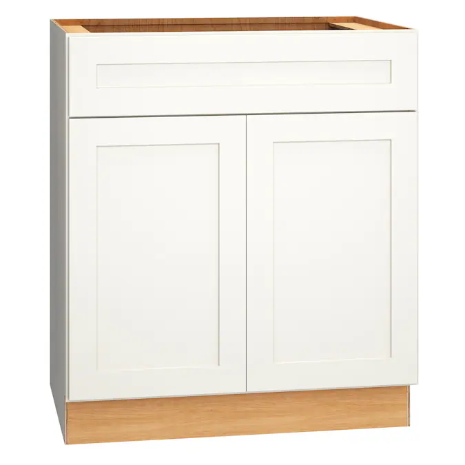 Diamond Express Jamestown 30-in White Bathroom Vanity Base Cabinet without Top