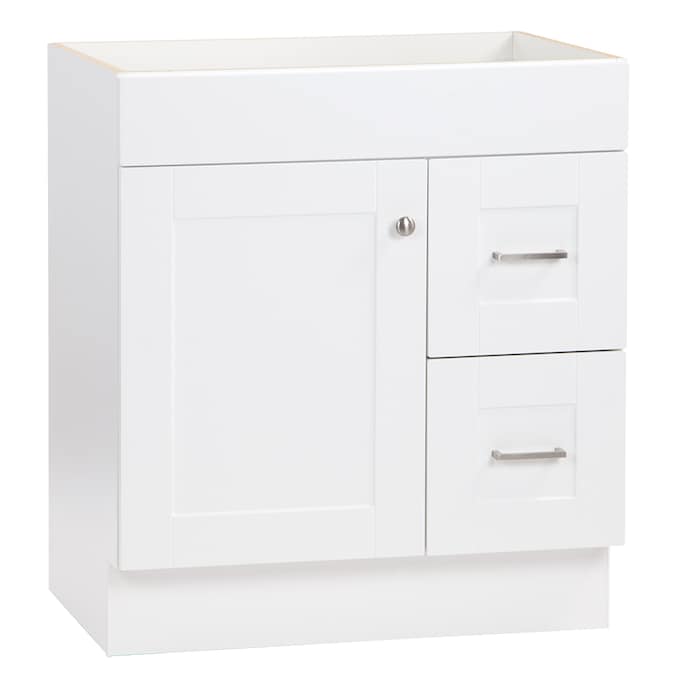 Project Source 30-in White Bathroom Vanity Base Cabinet without Top - Image 4