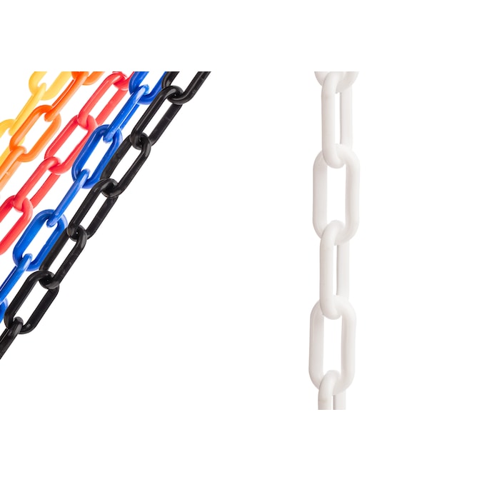 US Weight Us Weight 500 Ft, 2" Plastic Chain, White with Sun Shield Uv Resistant Technology