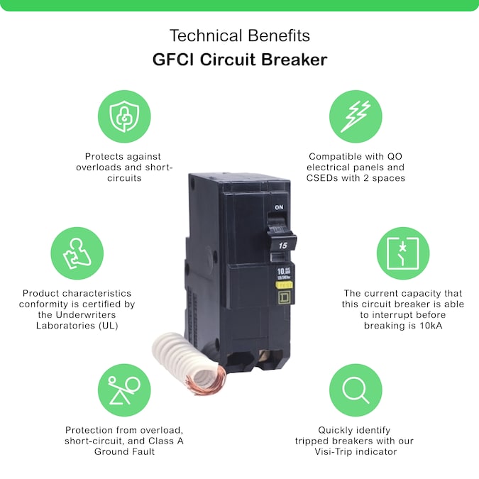 Square D QO 60-amp 2-Pole GFCI Circuit Breaker - Image 2