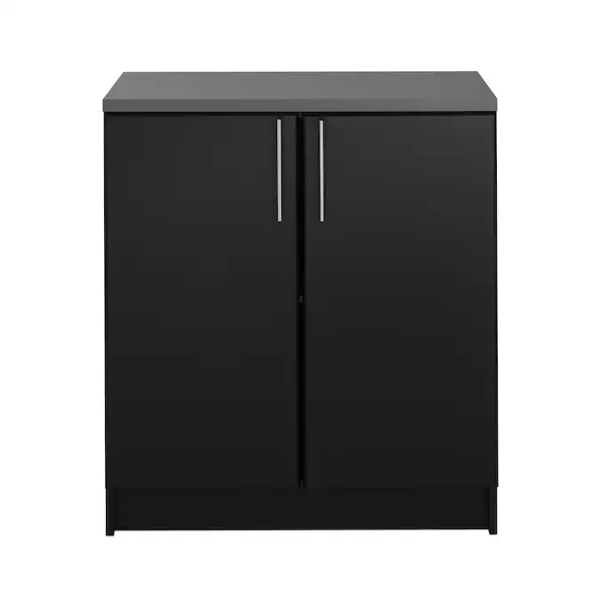 Prepac Elite 32-in W x 35.75-in H Wood Composite Black Freestanding Utility Storage Cabinet