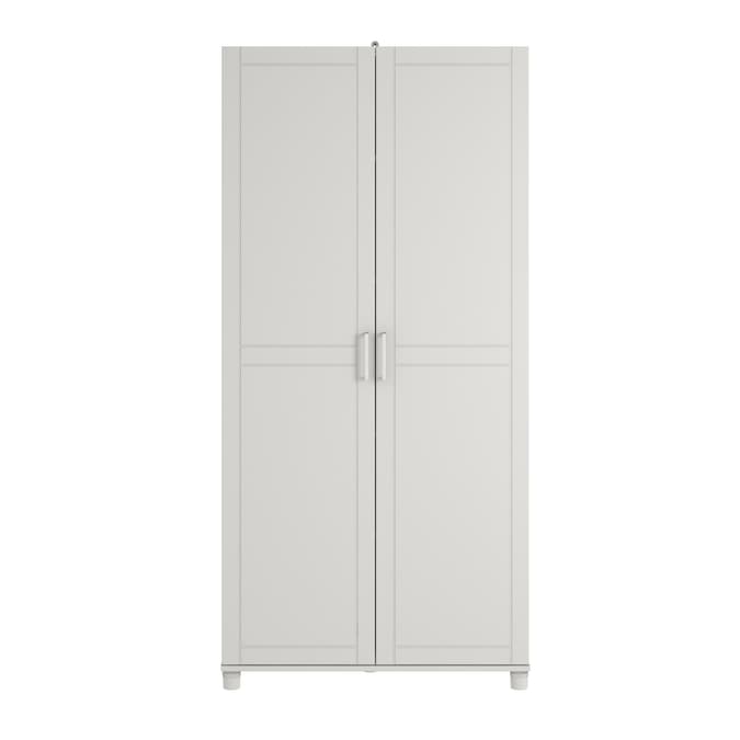 Ameriwood Home Callahan 35.68-in W x 74.31-in H x 15.38-in D Freestanding Composite Wood Garage Cabinet in White