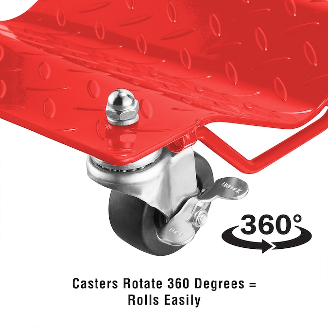 Fleming Supply Car Jack Tire Skates - 4-Piece Solid Steel Car Lift Dolly Set for Moving Cars, Trucks, Trailers, Motorcycles, and Boats (Red) - Image 4