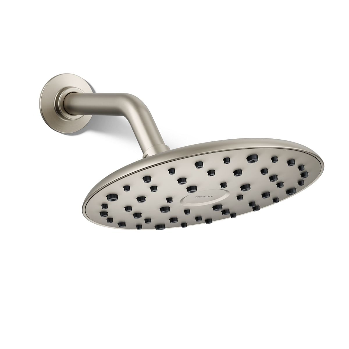 Raindet 1 -Spray Vibrant Brushed Nickel 8-in Round Fixed Rain Shower Head 1.75 GPM