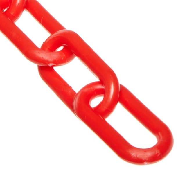 Mr. Chain 1.5 in (#6, 38Mm) X 200 Ft Red Plastic Barrier Chain On A Reel - Image 2