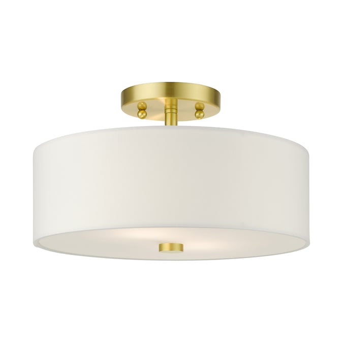 Livex Lighting Meridian 2-Light Satin Brass Semi mount light