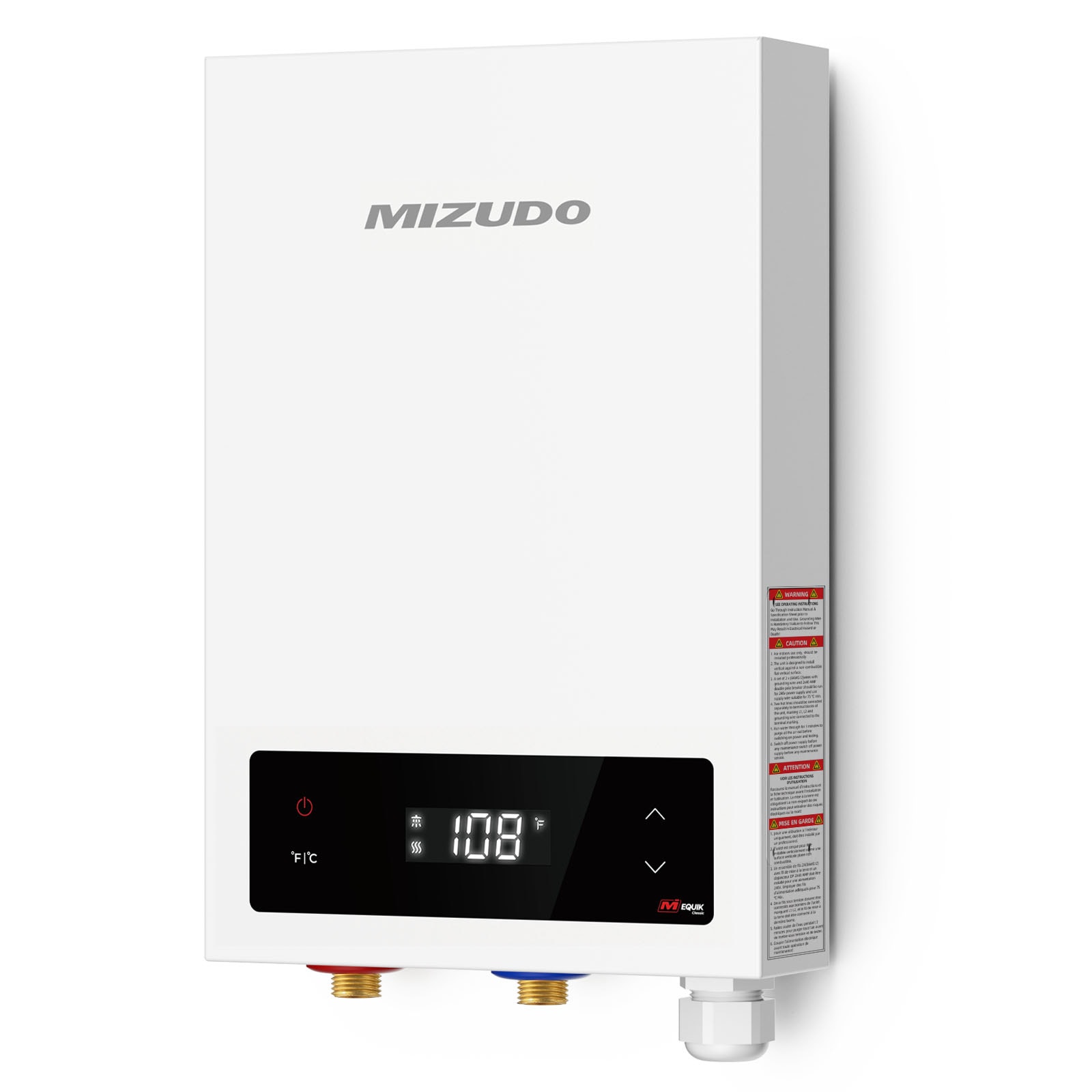 MIZUDO Electric Tankless Water Heater, 8KW 240V, Small Instant Hot Water Heater, Use for Under Sink, Bathroom Sink and Faucet