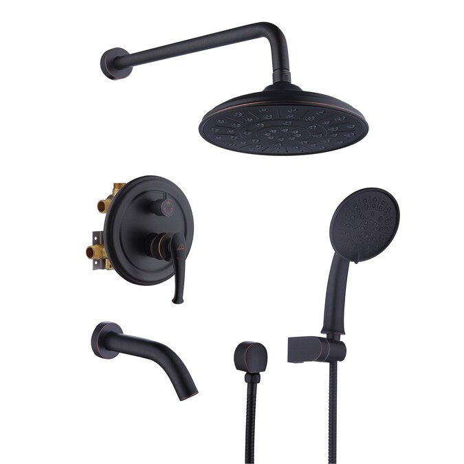 CASAINC Oil Rubbed Bronze 1-handle Single Function Round Shower Faucet Valve Included