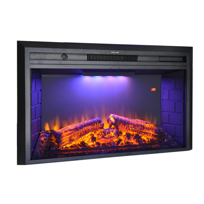 Clihome 35.6-in W LED Wall-mount Electric Fireplace with Remote Control Included