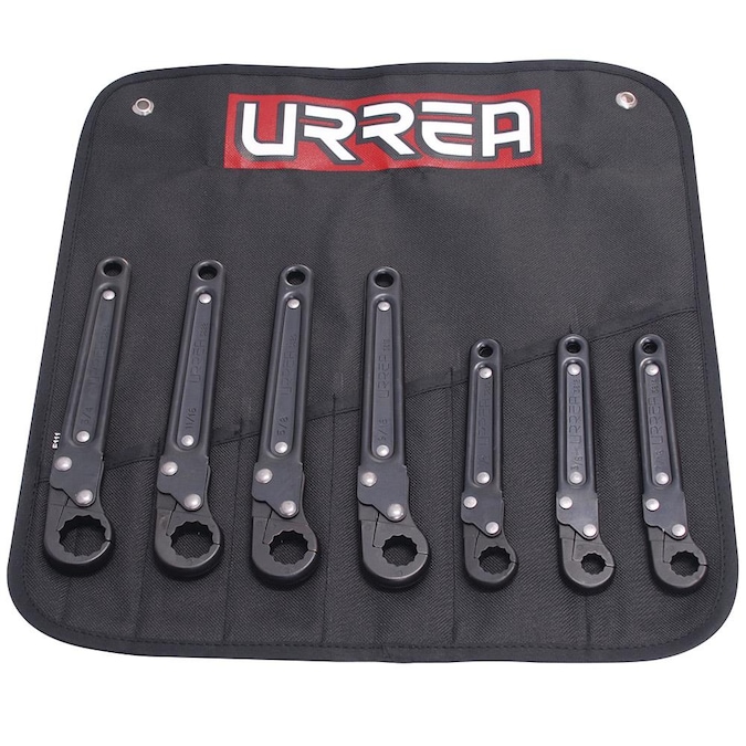 URREA 7-Piece Set 6-point (Sae) Flare Nut Combination Wrench Includes Soft Case