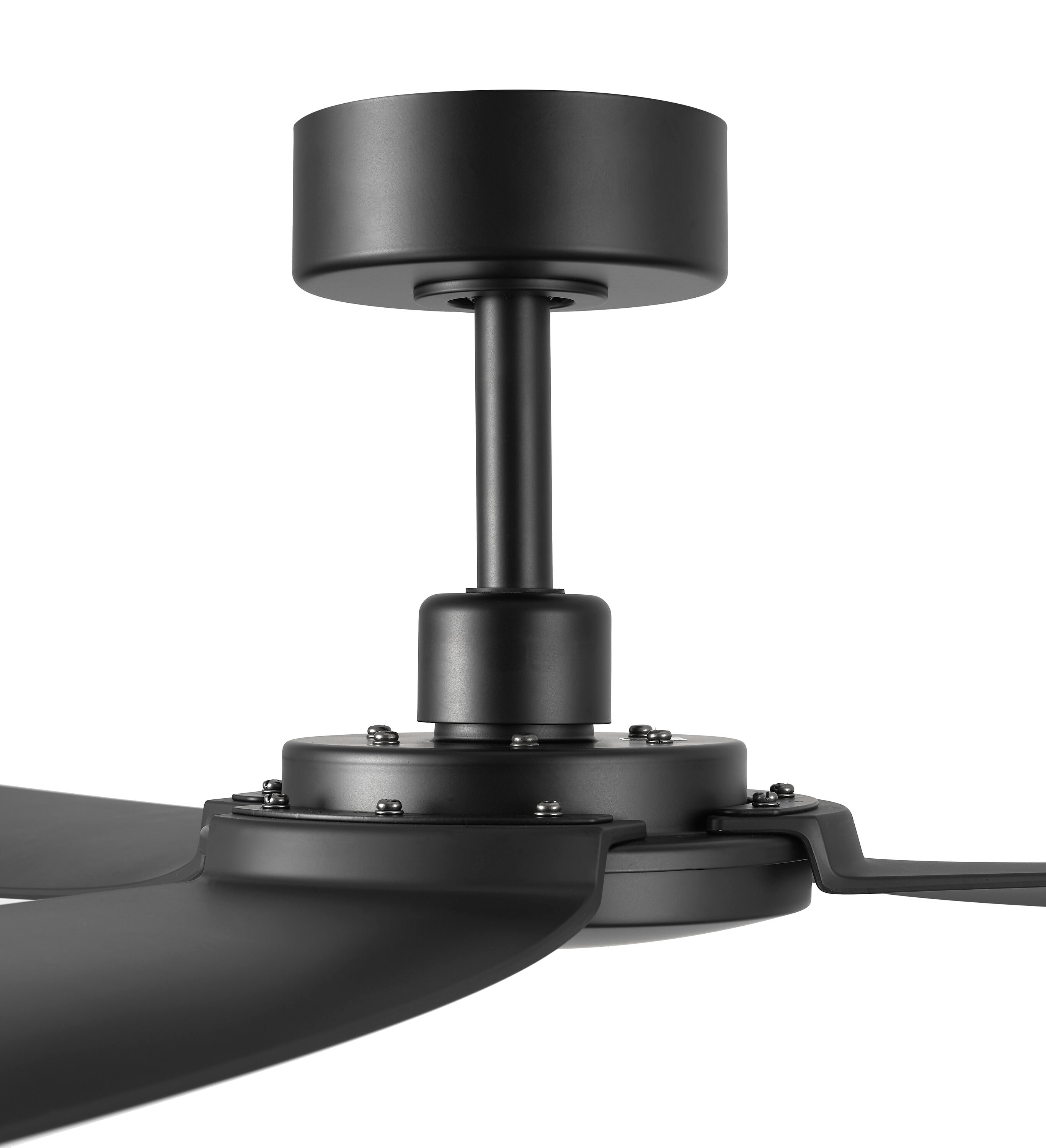 Lochwood 60-in Outdoor Matte Black with Matte Black Blades Ceiling Fan Without Light - Remote Included ( 3 -Blade ) - Image 8