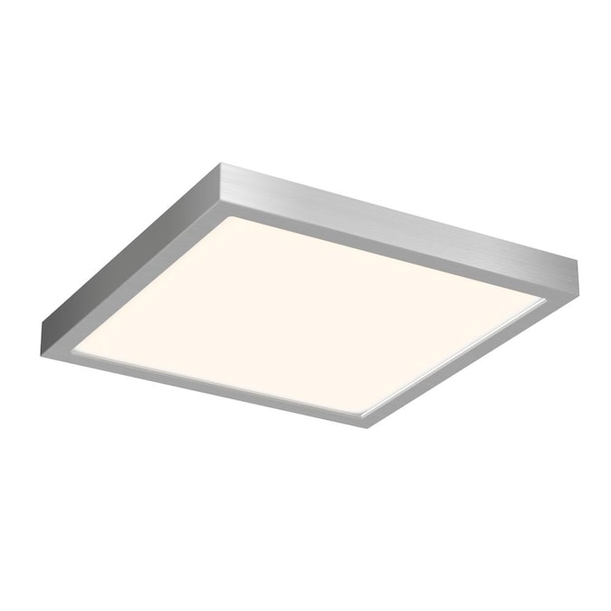 DALS Lighting ed 1-Light Matte Nickel LED Flush Mount Light ENERGY STAR